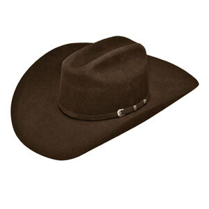 M & F Western Men's Ariat Double S Wool Hat in Chocolate