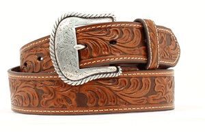 M & F Western Nocona Men's Tooled Leather Belt