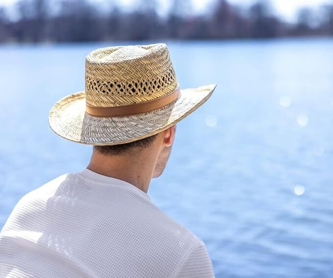 Dorfman Pacific Men's Rush Gambler Straw Hat