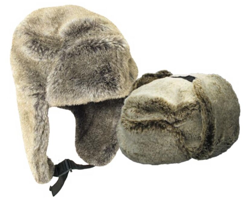 Dorfman Hat Co. Men's Furrie Vegan Fur Trooper Hat