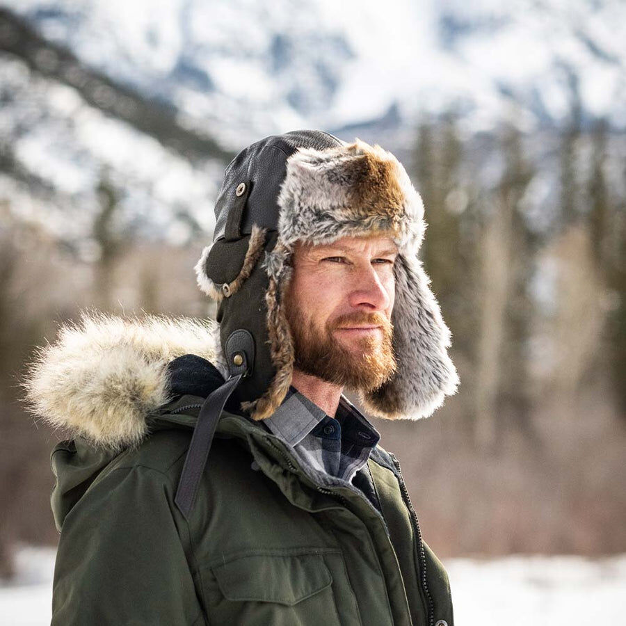 Dorfman Men's Leather Trooper Hat