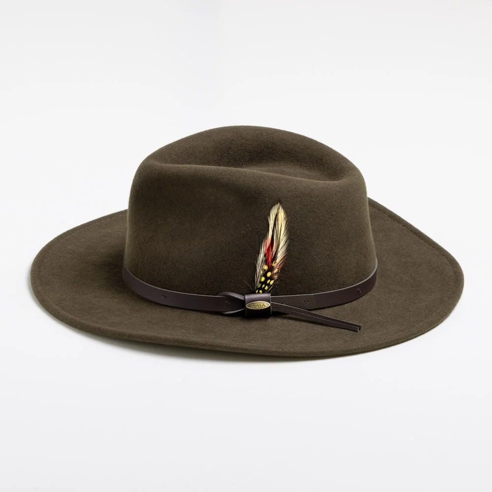 Scala Men's Dakota Wool Hat in Olive