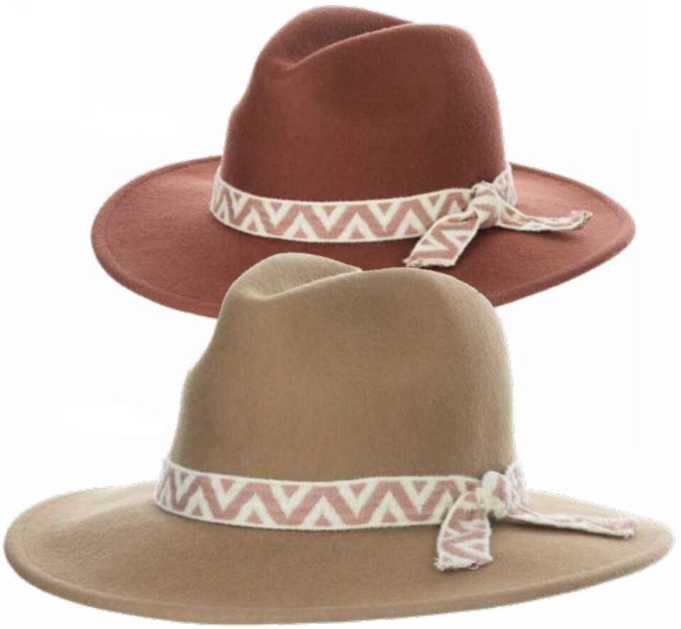 Scala Women's Zane Wool Felt Fedora With Aztec Band