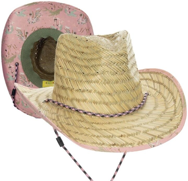 Scala Women's Lariat Handwoven Rush Straw Western Hat