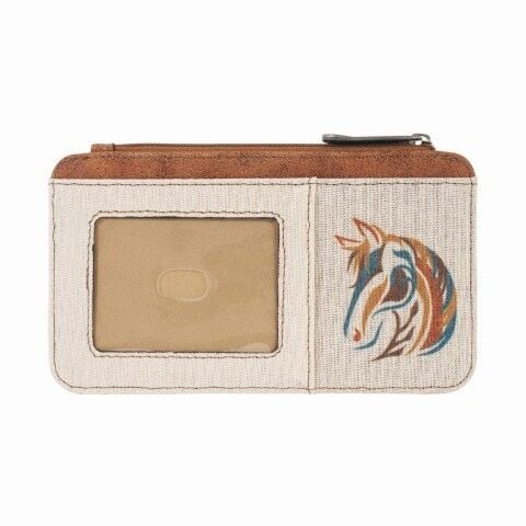 Justin Women's Canvas Card Organizer With Horse Head