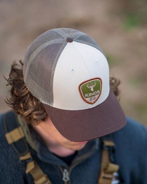 King's Camo Men's Shield Logo Patch Hat in Brown