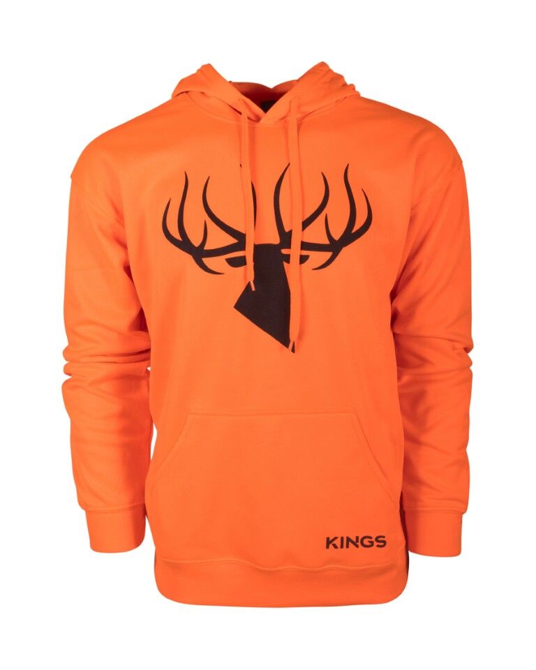 King's Camo Blaze Orange Poly Hoodie, L