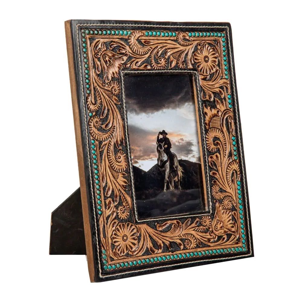 Myra Bags Mesa Plateau Hand-tooled Photo Frame