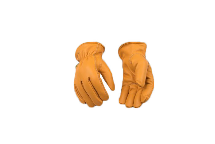 Kinco Men's Lined Grain Buffalo Leather Driver Gloves in Brown