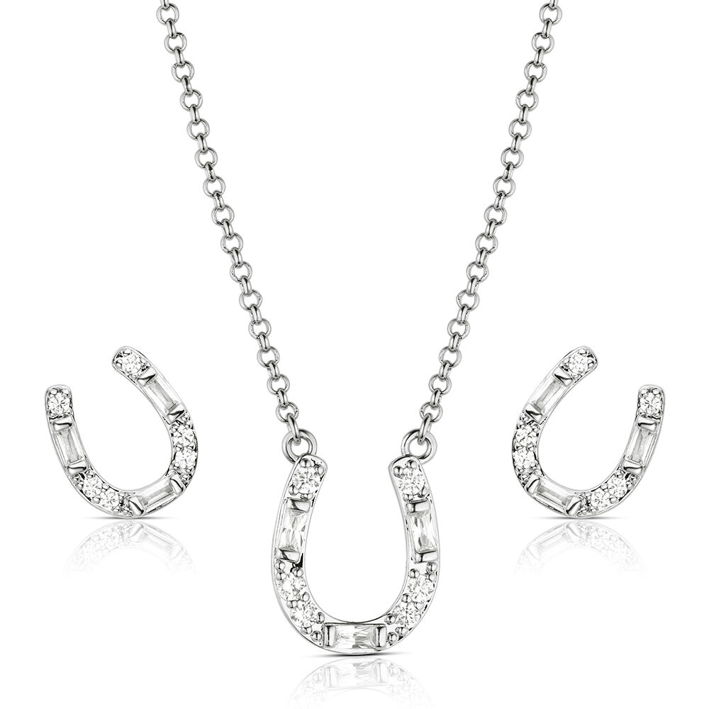 Montana Silversmiths Women's Lucky Stride Horseshoe Jewelry Set