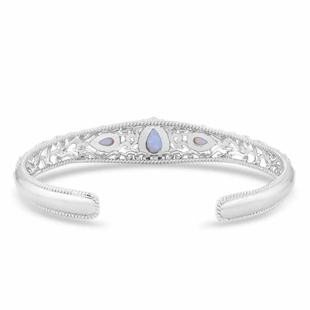 Montana Silversmiths Crystal Pools Silver Cuff Bracelet