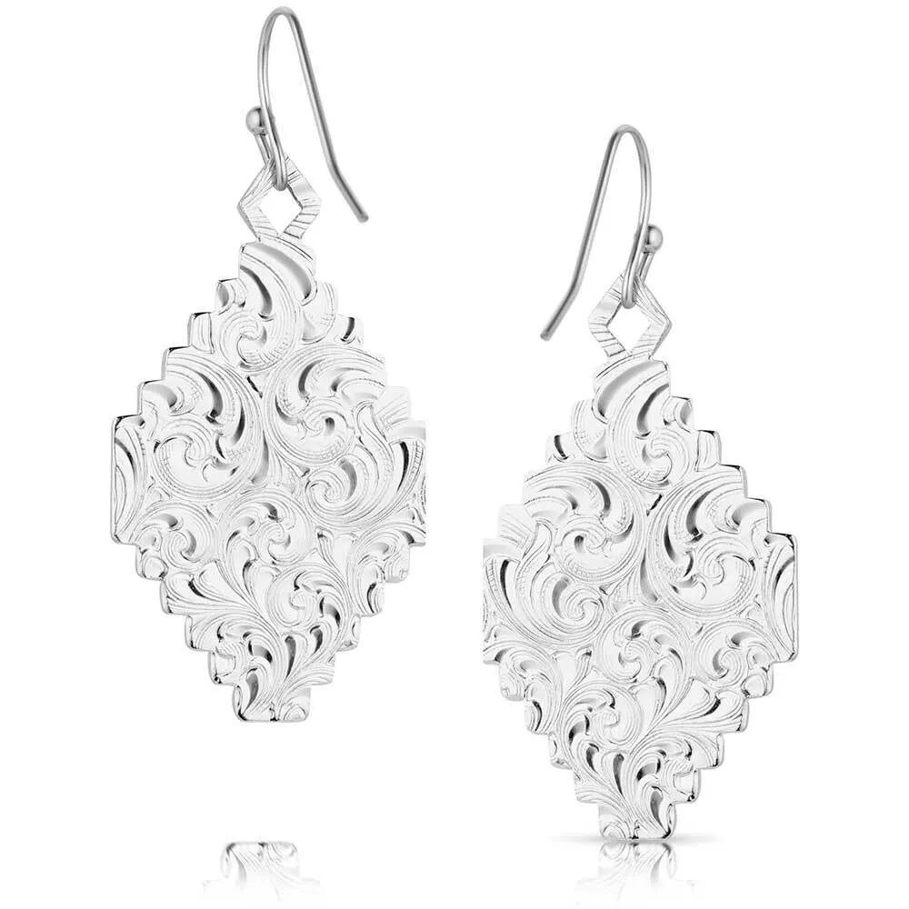 Montana Silversmiths Diamond of the West Turquoise Earrings