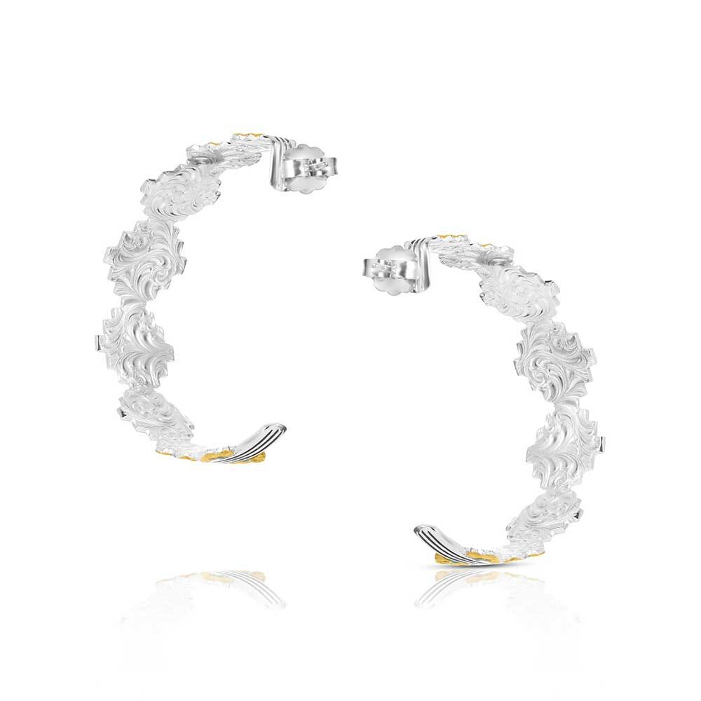 Montana Silversmiths Women's Painted Sky Hoop Earrings