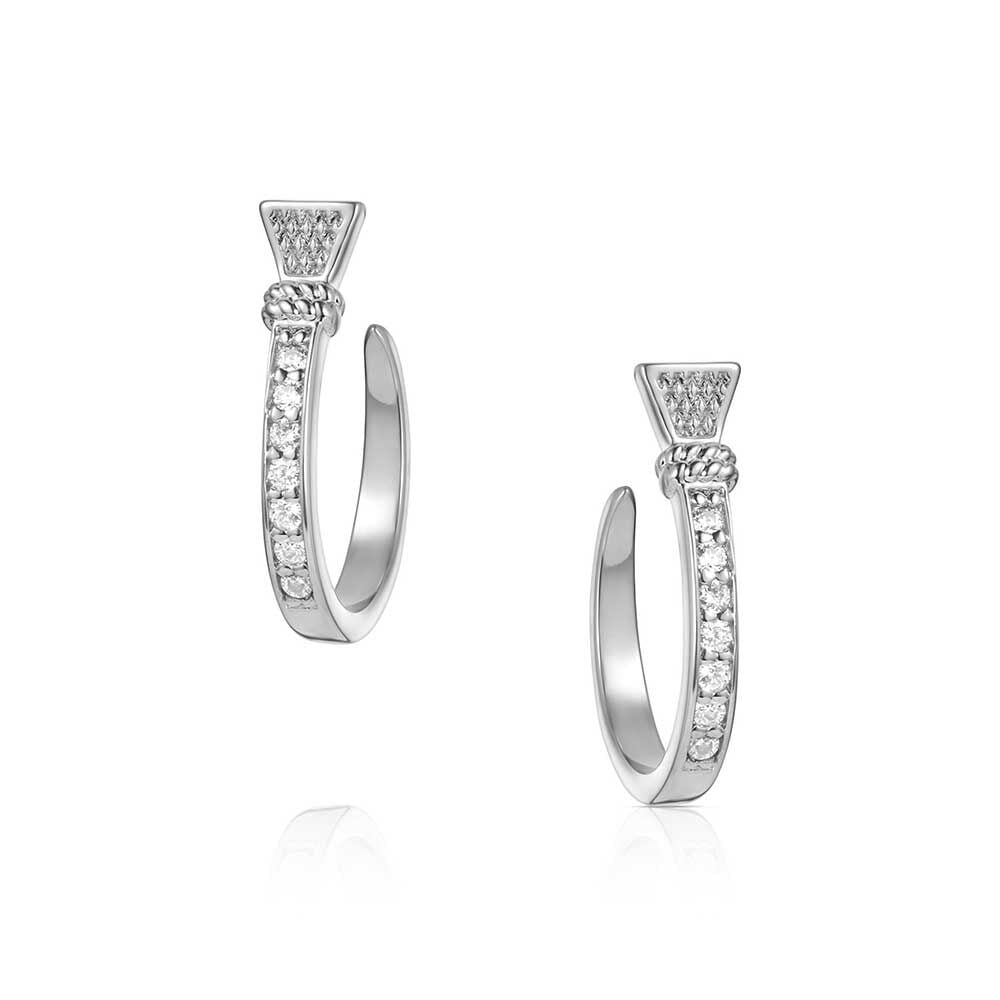 Montana Silversmiths Women's Horseshoe Nail Hoop Earrings