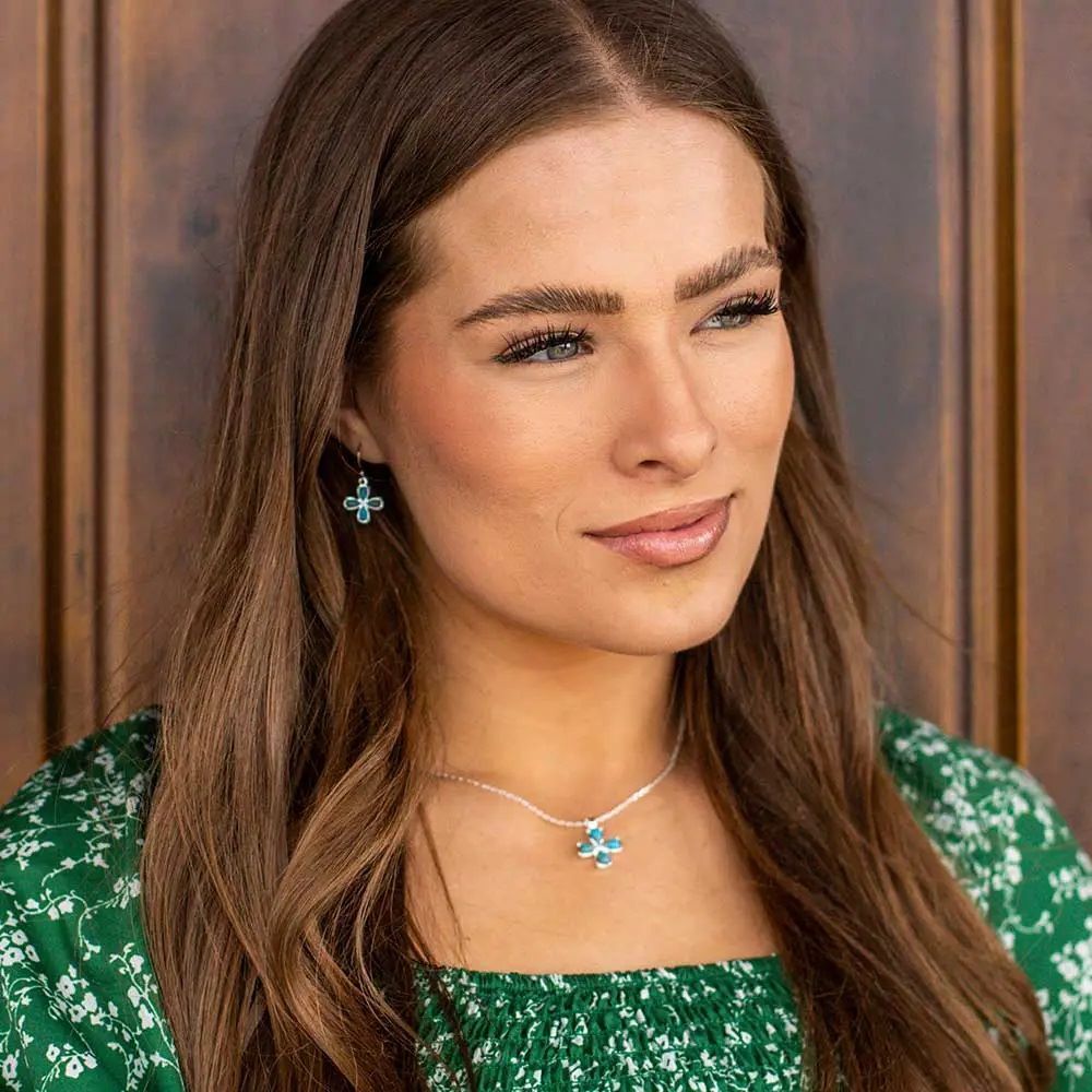 Montana Silversmiths Wildflower Turquoise Jewelry Set