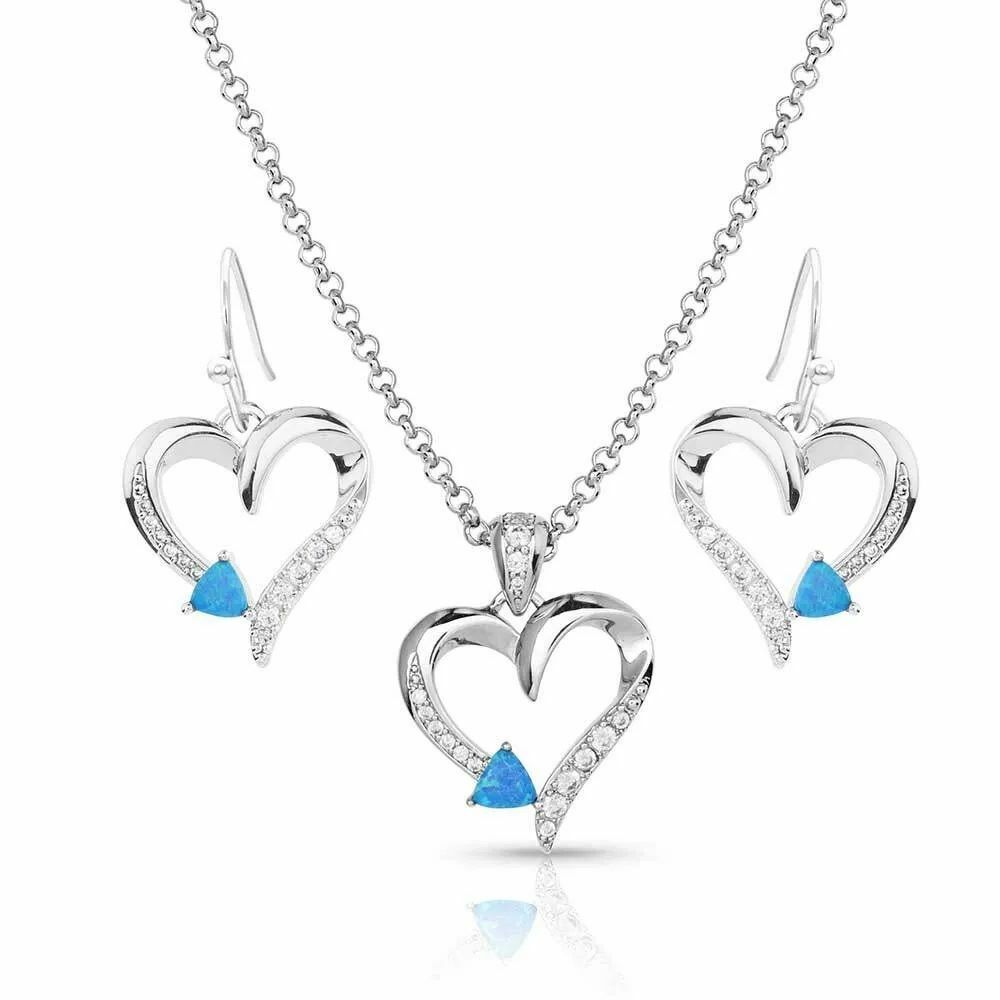 Montana Silversmiths Love Everlasting Opal Crystal Jewelry Set