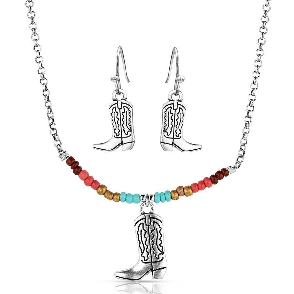Montana Silversmiths Colorstruck Cowboy Boot Beaded Jewelry Set