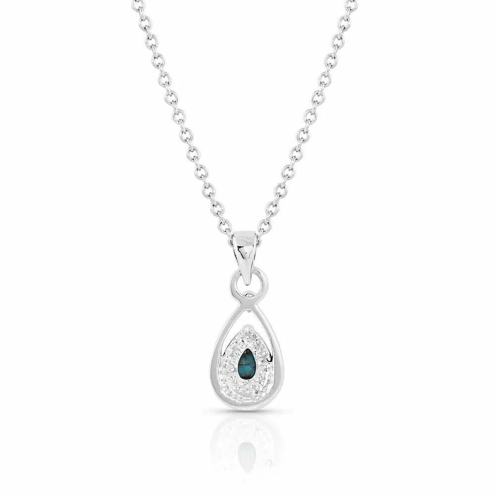 Montana Silversmiths Touch of Turquoise Teardrop Necklace