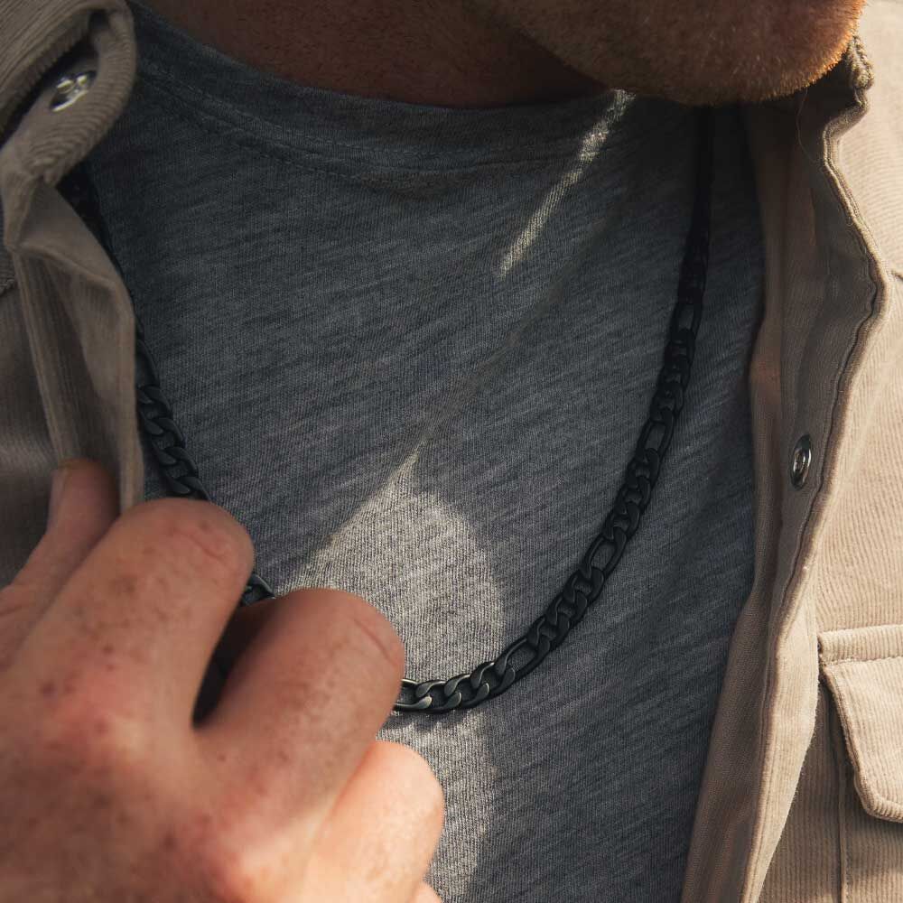 Montana Silversmiths Midnight Onyx Figaro Chain Necklace