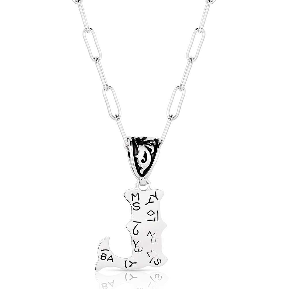 Montana Silversmiths Western Initial Necklace Letter "L"