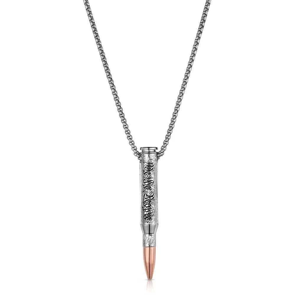 Montana Silversmiths Men's We the People Rifle Bullet Necklace