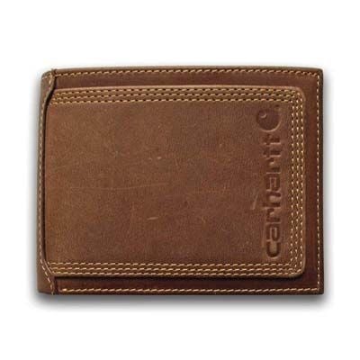 Carhartt Men's Leather Triple-Stitched Passcase Wallet