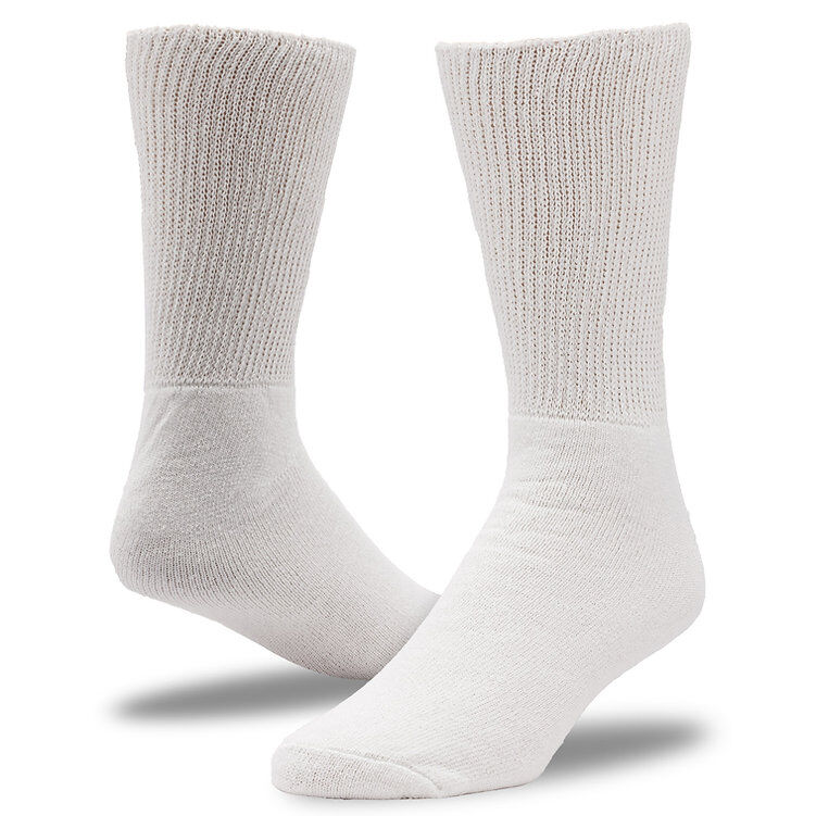 The Railroad Sock Men's Therapeutic Crew Sock 2-Pk in White