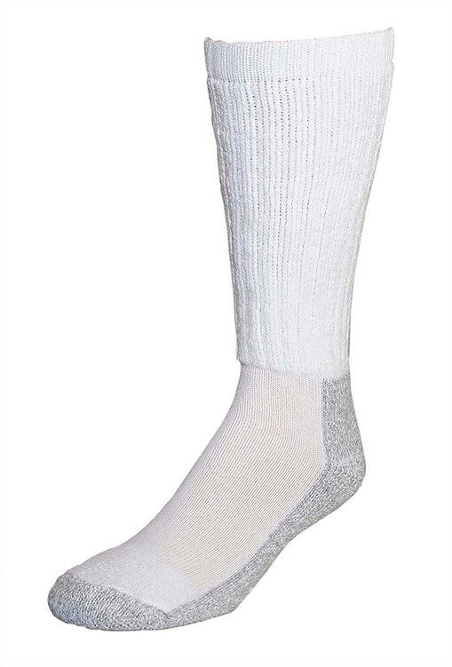 The Railroad Sock Men's Steel Toe Crew Sock 2-Pk in White