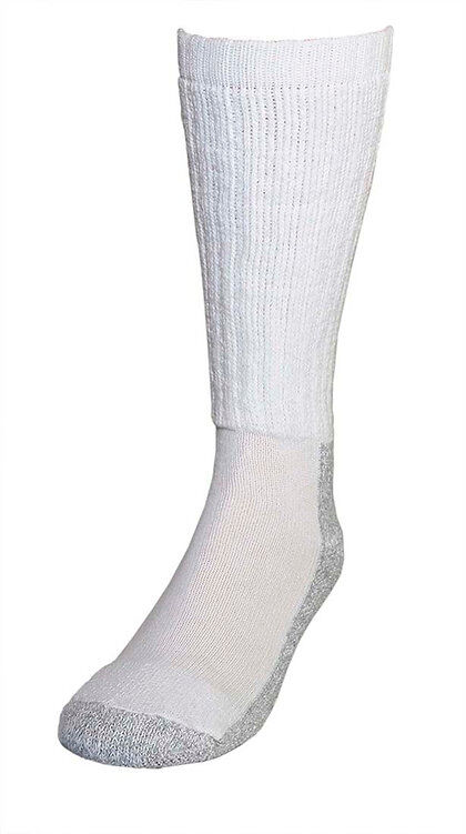 The Railroad Sock Men's Steel Toe Crew Sock 2-Pk in White