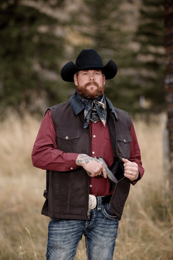 Wyoming Traders Men's Oilskin Conceal Carry Vest