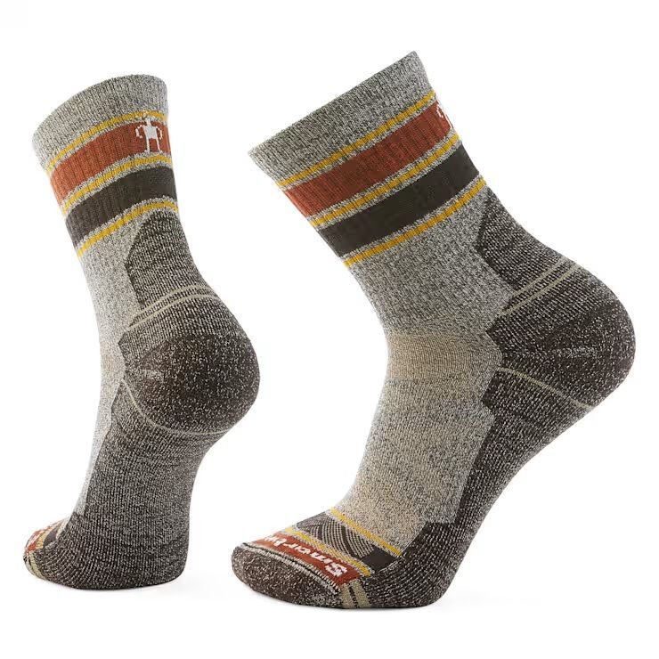 Smartwool Men's Light Cushion Hike Striped Mid Crew Socks