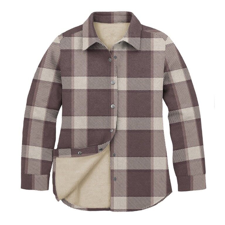 Victory Sportswear Plaid Bonded Flannel with Sherpa Lining