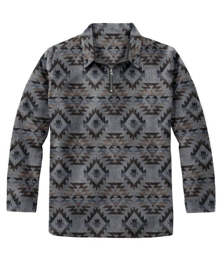 Victory Sportswear Men's Printed Microfleece 1/4 Zip Pullover