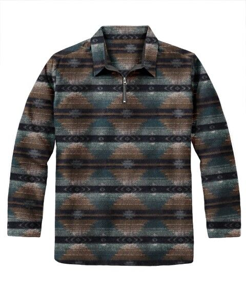 Victory Sportswear Men's Printed Microfleece 1/4 Zip Pullover