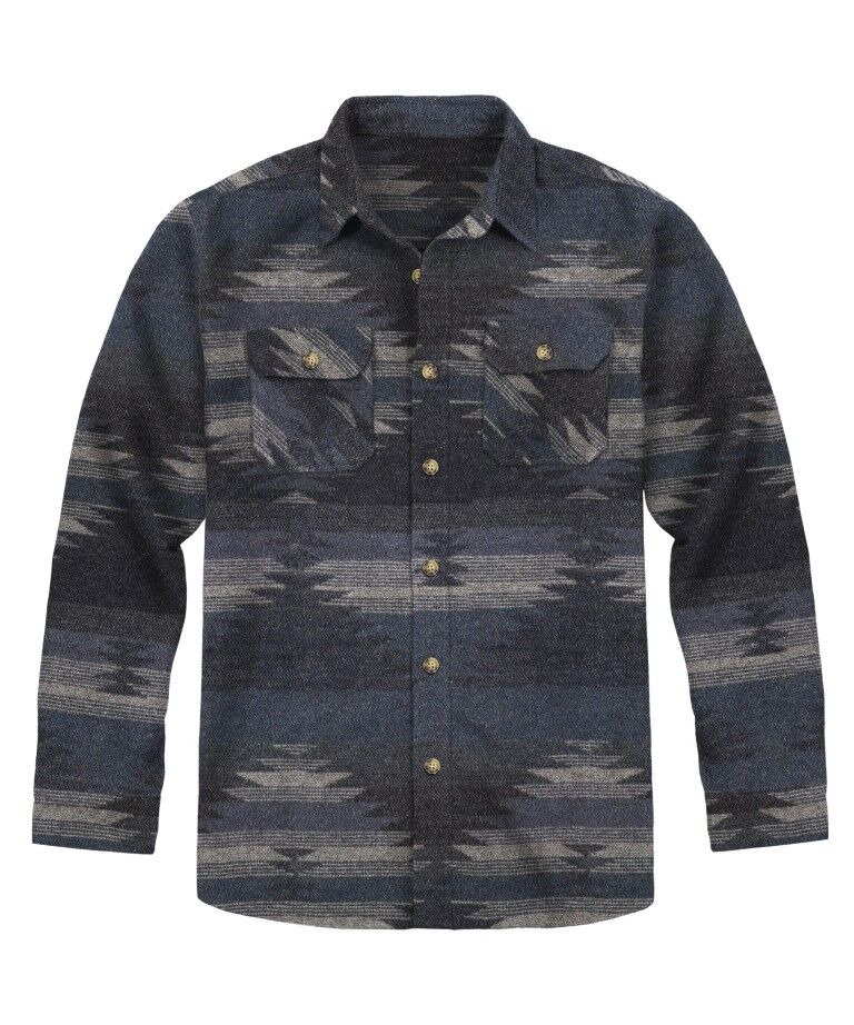 Victory Sportswear Men's Long Sleeve Heavy Woven Aztec Button Front Shirt