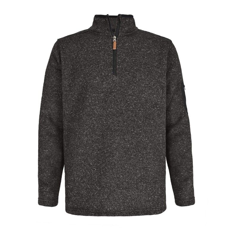 Victory Sportswear Men's Salt & Pepper 1/4-Zip Pullover with Contrast Sleeve Pocket