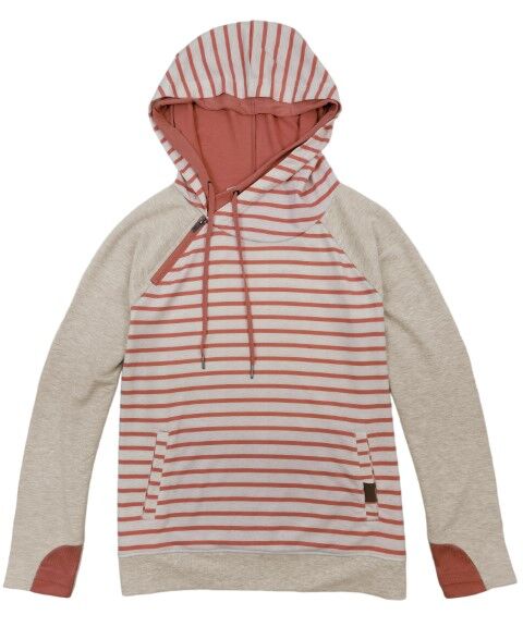 Victory Sportswear Women's Asymmetrical Zip Striped Hoodie