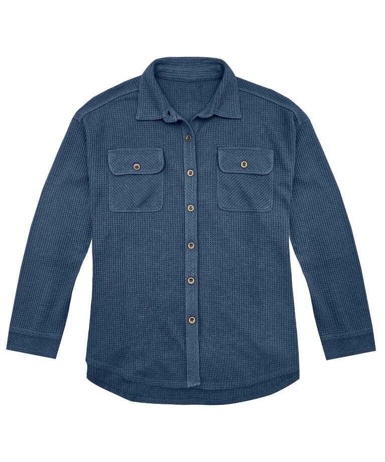 Victory Sportswear Women's Long Sleeve Thermal Button Front Shirt