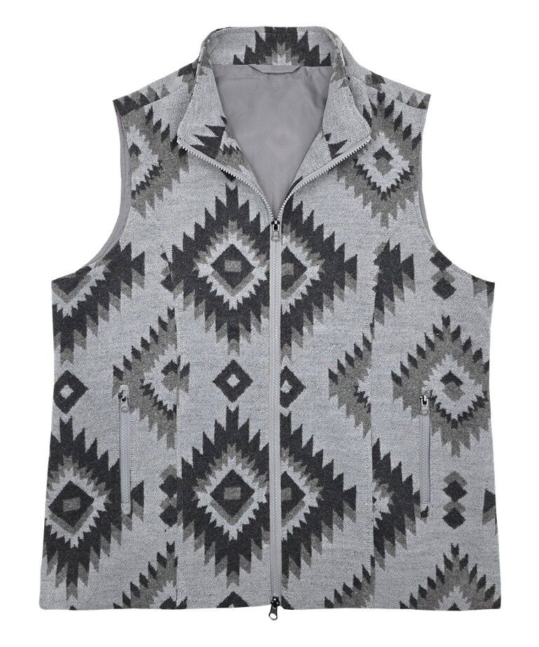 Victory Sportswear Women's Aztec Zip Front Lined Vest