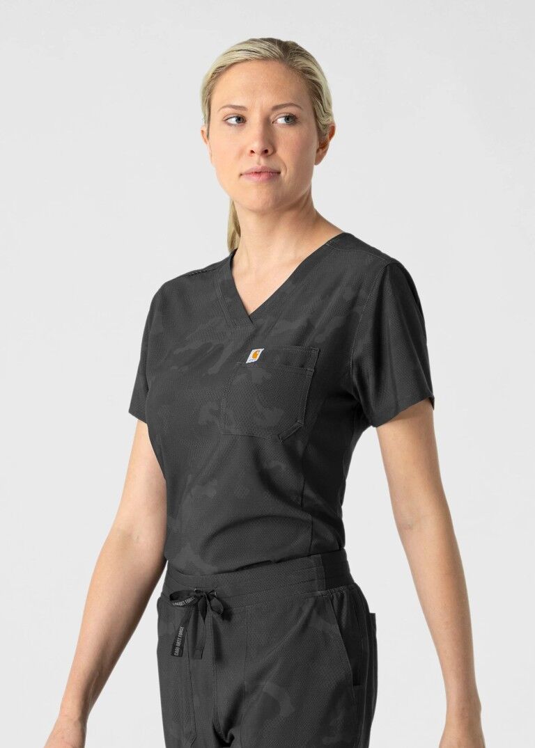 Carhartt Women's V-Neck Scrub Print Top