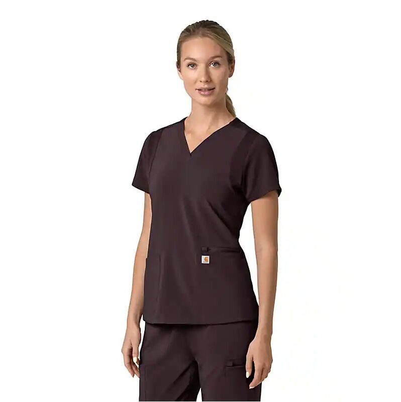 Carhartt Women's Force Cross-Flex Flex Panel V-Neck Scrub Top