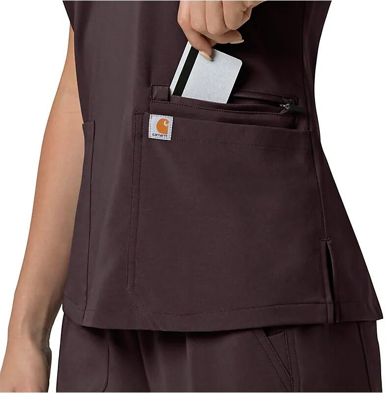 Carhartt Women's Force Cross-Flex Flex Panel V-Neck Scrub Top