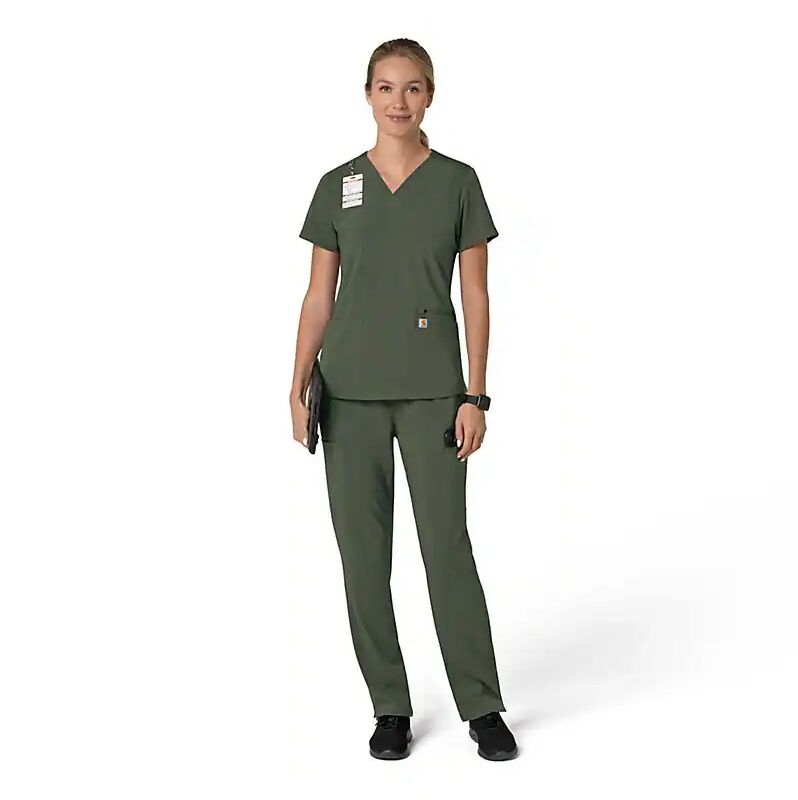 Carhartt Women's Force Cross-Flex Flex Panel V-Neck Scrub Top
