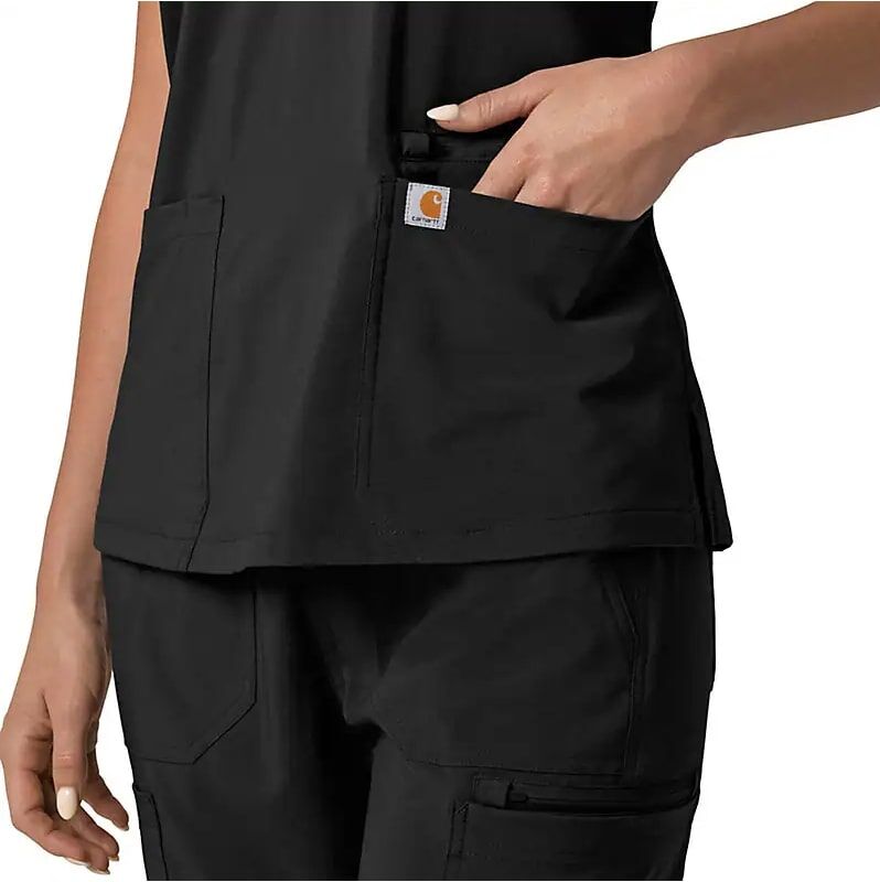 Carhartt Women's Force Cross-Flex Flex Panel V-Neck Scrub Top