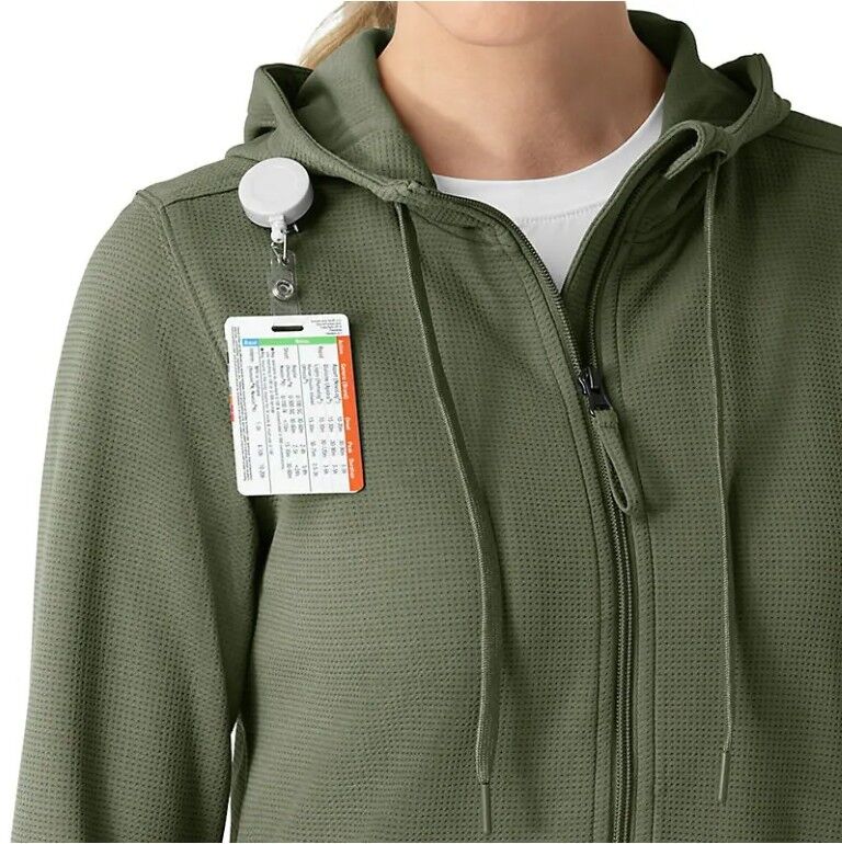 Carhartt Women's Full Zip Waffle Scrub Hoodie