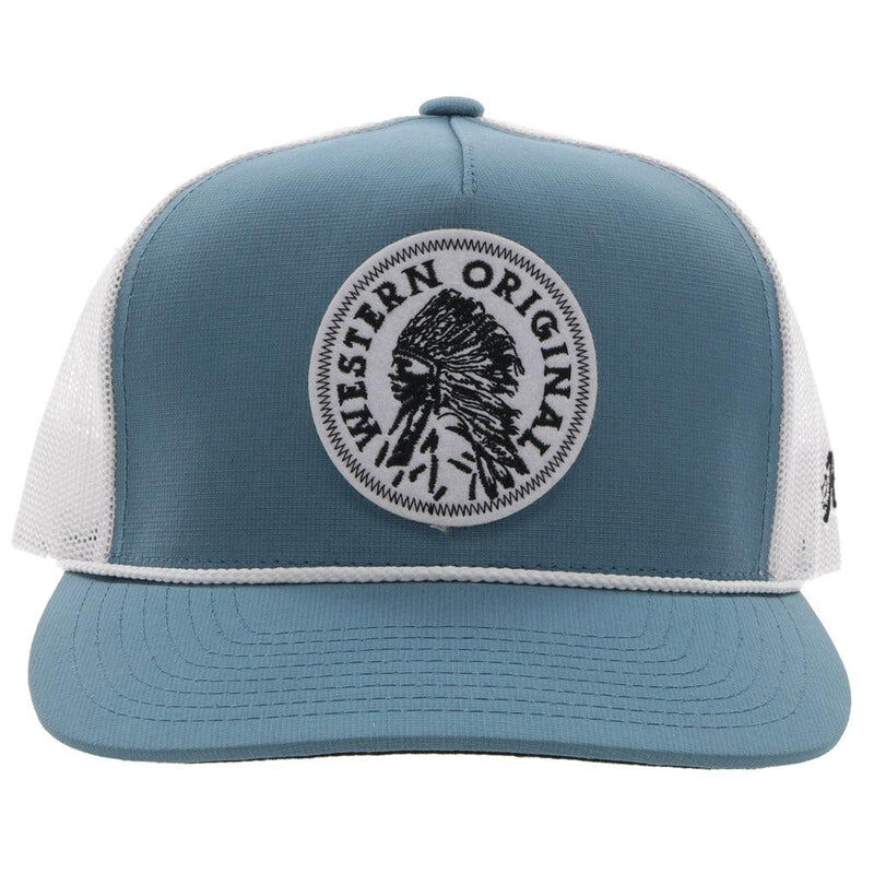 Hooey Men's Quanah Snapback Hat in Teal/White