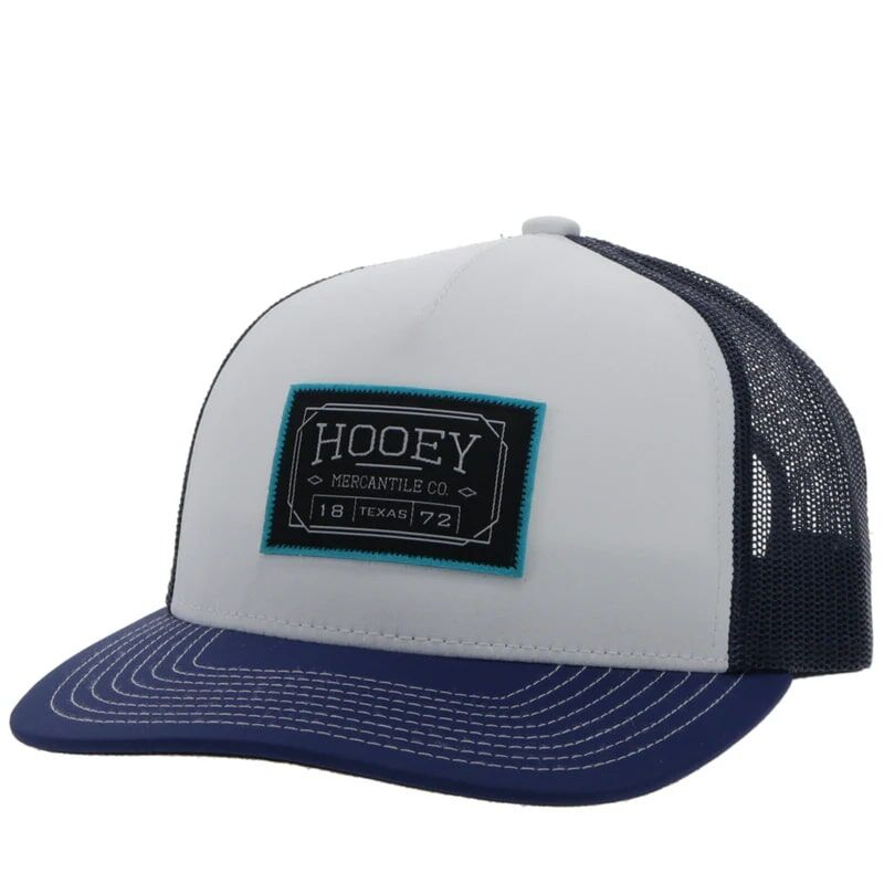 Hooey Men's Doc Hat in White/Navy
