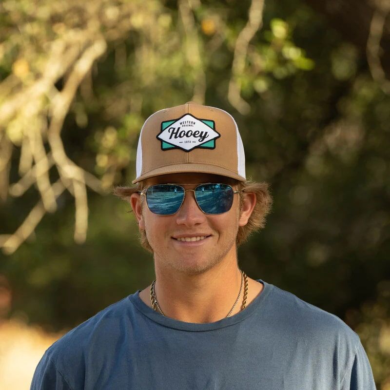 Hooey Men's Diamond Hat in Tan/White