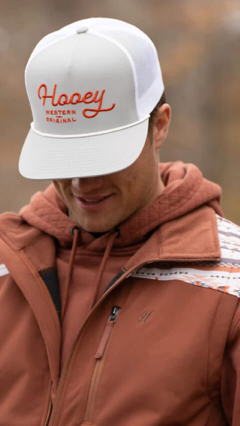 Hooey Men's OG Hooey Hat in Grey/White