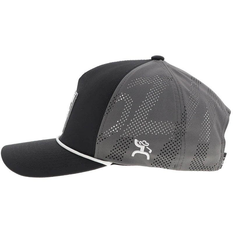 Hooey Men's Cowboy Golf Square Patch Hat in Black/Grey